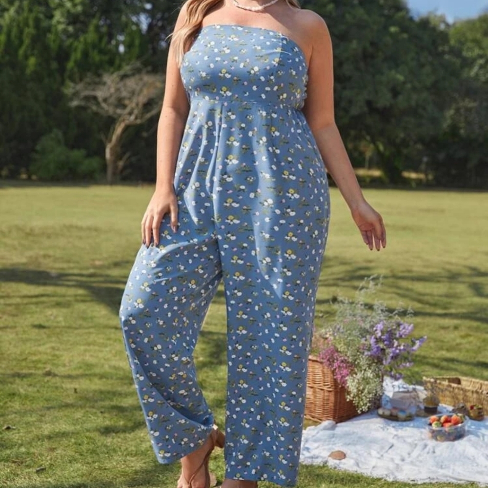 Blue jumpsuit